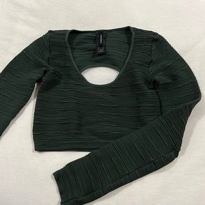 new w/out tags olive green marciano crop top